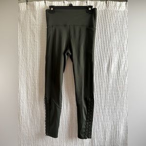 Dark green JoyLab leggings with lower calf detail